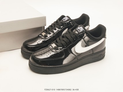 Nike Air Force 1 '07 Low Black White Patent Leather view 9