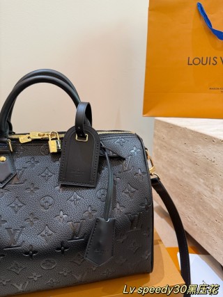LV Speedy 30 Monogram Empreinte Black Handbag UA Rep view 3