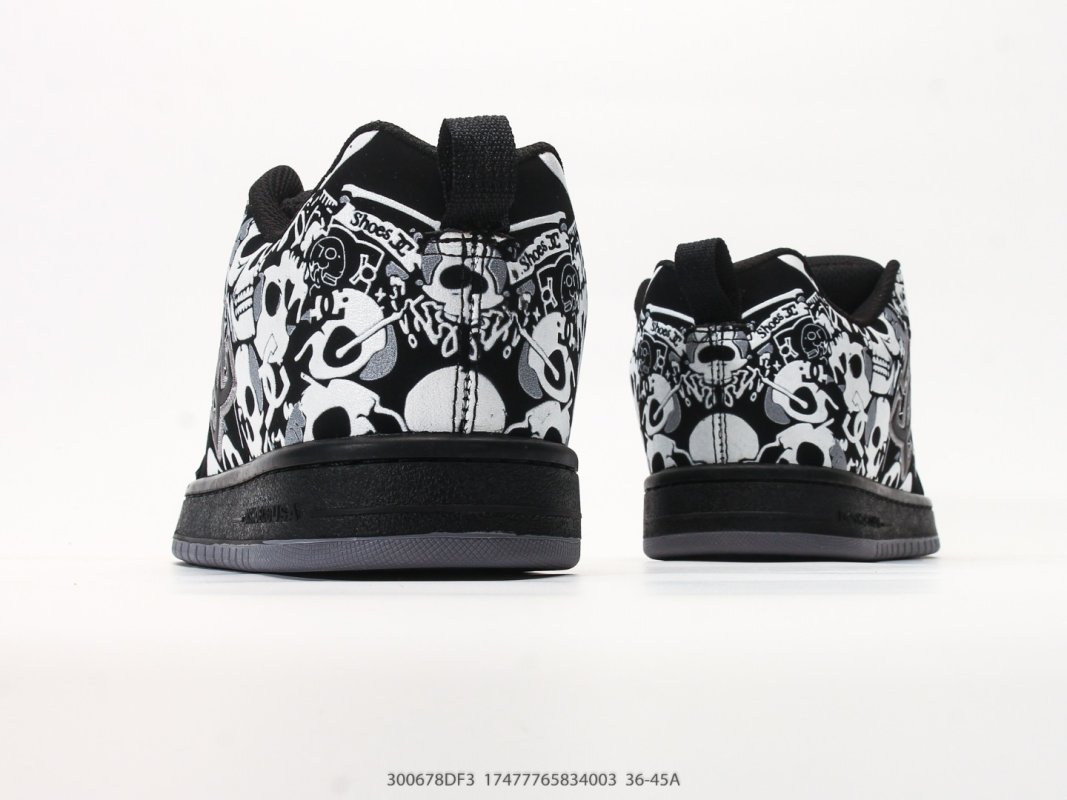 DC Shoes Court Graffik Low Black White Graffiti Skate Sneaker view