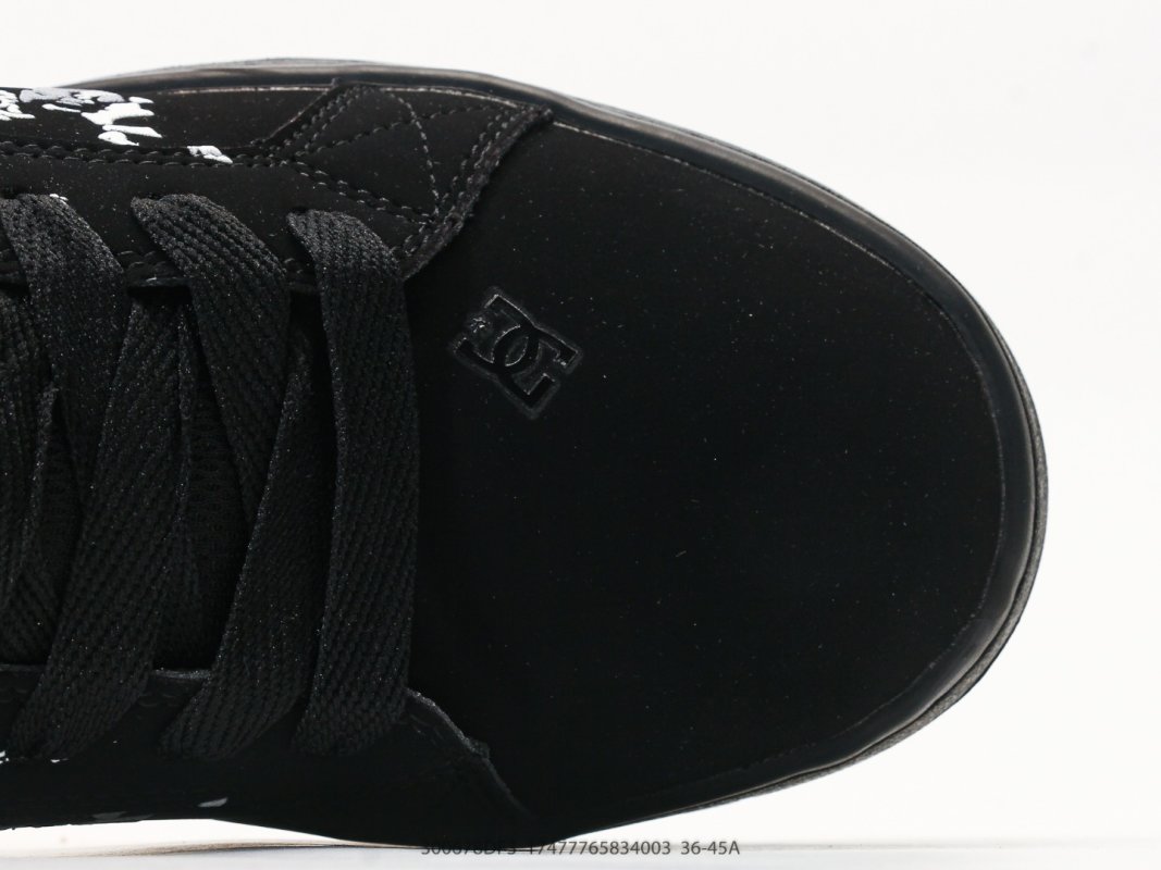 DC Shoes Court Graffik Low Black White Graffiti Skate Sneaker view