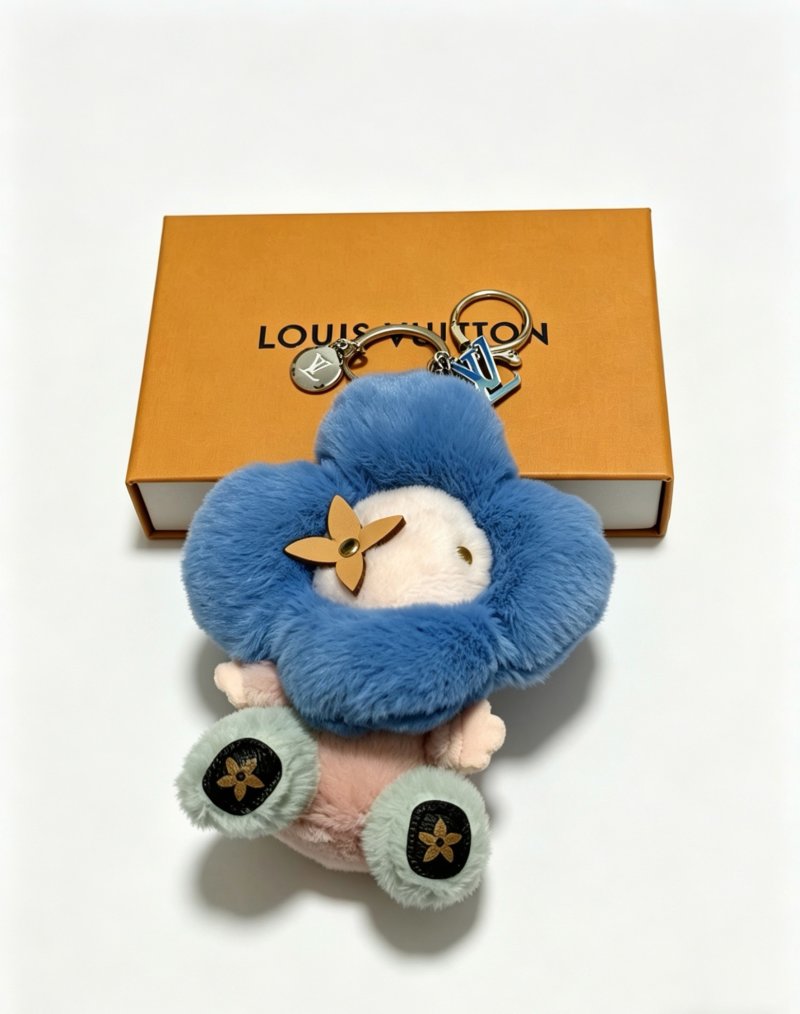 Louis Vuitton Anger Forest Blue Plush Keychain Bag Charm view