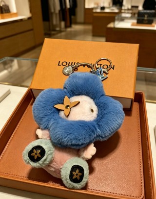 Louis Vuitton Anger Forest Blue Plush Keychain Bag Charm view 4