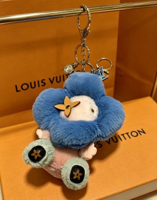 Louis Vuitton Anger Forest Blue Plush Keychain Bag Charm view 5