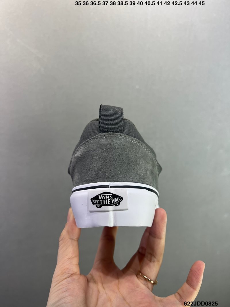 Vans Knu Skool Charcoal Grey White Plaid Low-Top Skate Shoe view