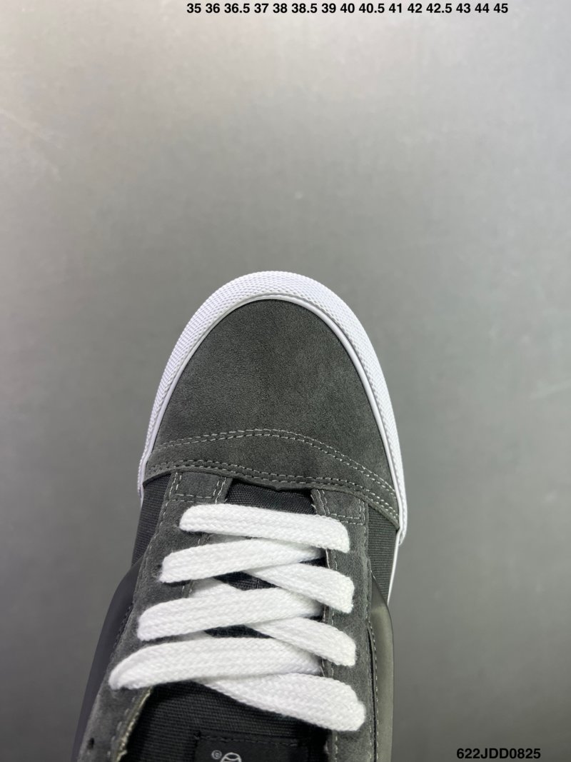 Vans Knu Skool Charcoal Grey White Plaid Low-Top Skate Shoe view