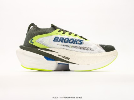 Brooks Hyperion Max 3 Running Shoe - Lime/White/Navy view 2