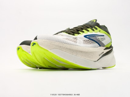 Brooks Hyperion Max 3 Running Shoe - Lime/White/Navy view 5