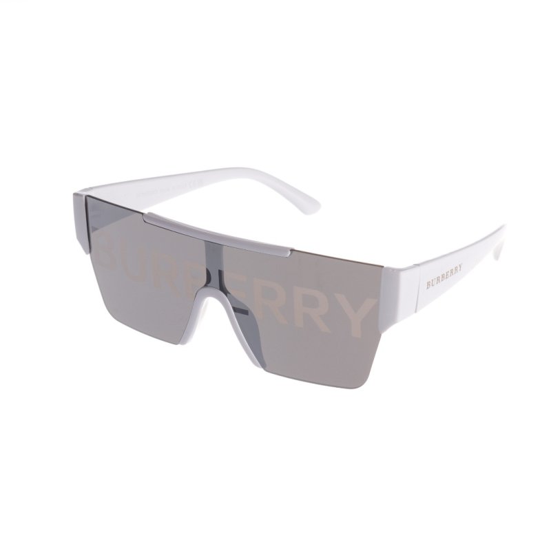 Burberry Square Logo All-Over Print White Sunglasses UA view