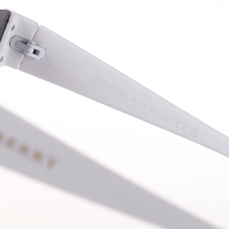 Burberry Square Logo All-Over Print White Sunglasses UA view