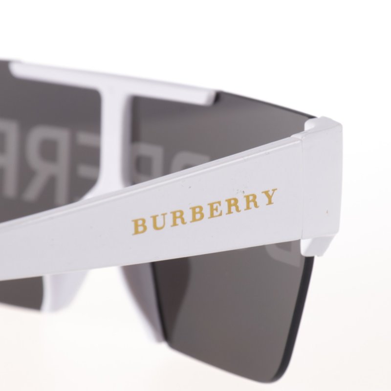 Burberry Square Logo All-Over Print White Sunglasses UA view