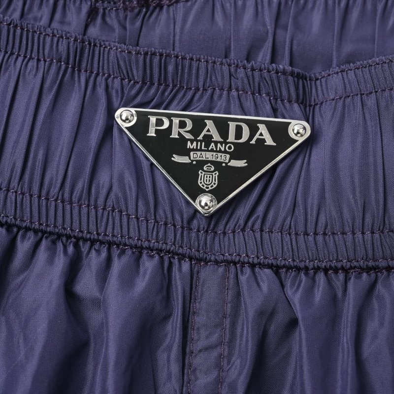 Prada Re-Nylon Triangle Logo Shorts Navy view