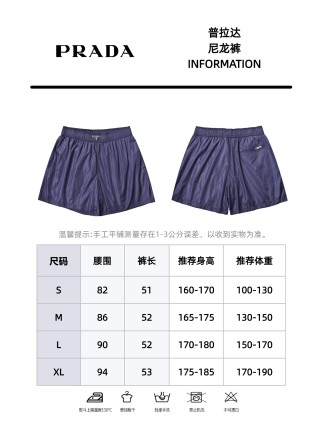 Prada Re-Nylon Triangle Logo Shorts Navy view 12