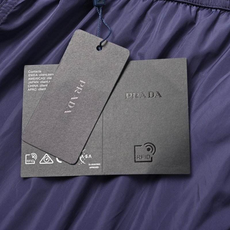 Prada Re-Nylon Triangle Logo Shorts Navy view