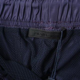 Prada Re-Nylon Triangle Logo Shorts Navy view 8