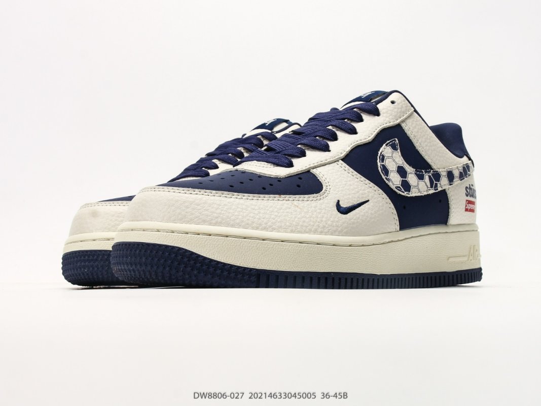 Nike Air Force 1 Low LX Stussy Collaboration Navy Cream view