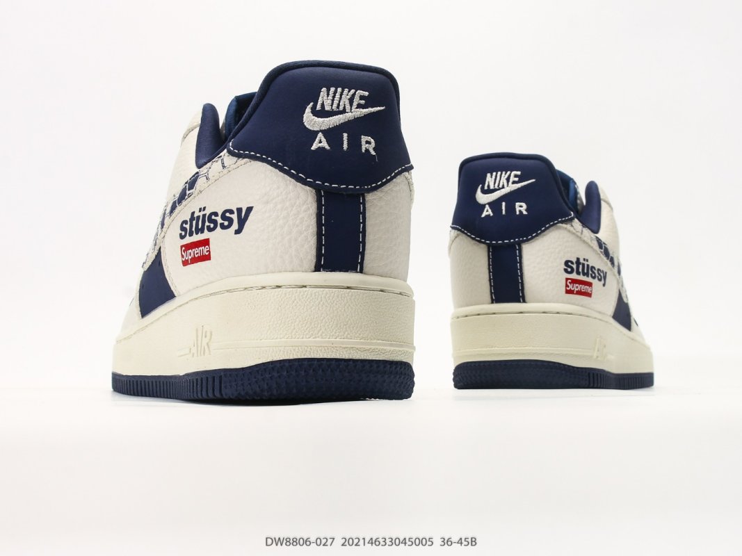 Nike Air Force 1 Low LX Stussy Collaboration Navy Cream view