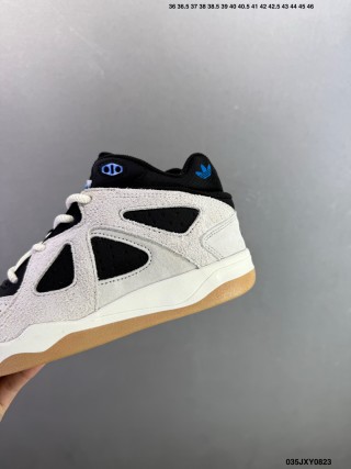 Adidas x Bad Bunny BadBo 1.0 High-Top Basketball Shoe White Black Blue view 8