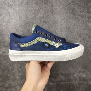 Vans Old Skool 36 LX Navy Graffiti Patch Vintage view 2