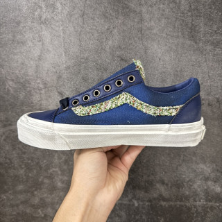 Vans Old Skool 36 LX Navy Graffiti Patch Vintage view 3