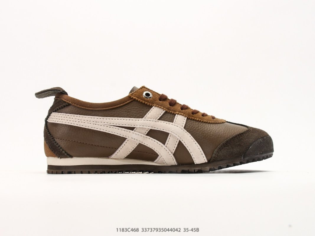 Onitsuka Tiger Mexico 66 NM Brown Cream Leather Nylon Low Top view