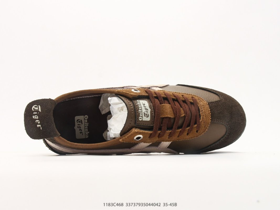 Onitsuka Tiger Mexico 66 NM Brown Cream Leather Nylon Low Top view