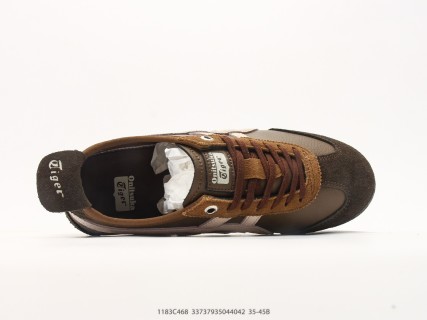 Onitsuka Tiger Mexico 66 NM Brown Cream Leather Nylon Low Top view 3