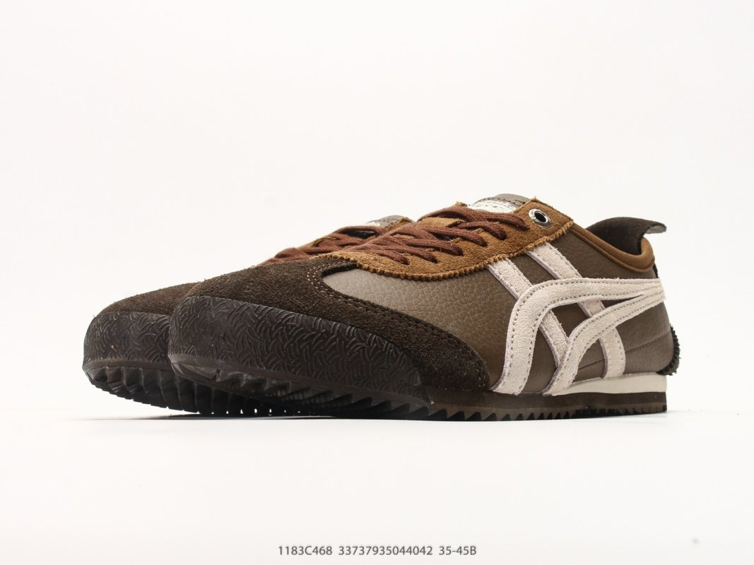 Onitsuka Tiger Mexico 66 NM Brown Cream Leather Nylon Low Top view