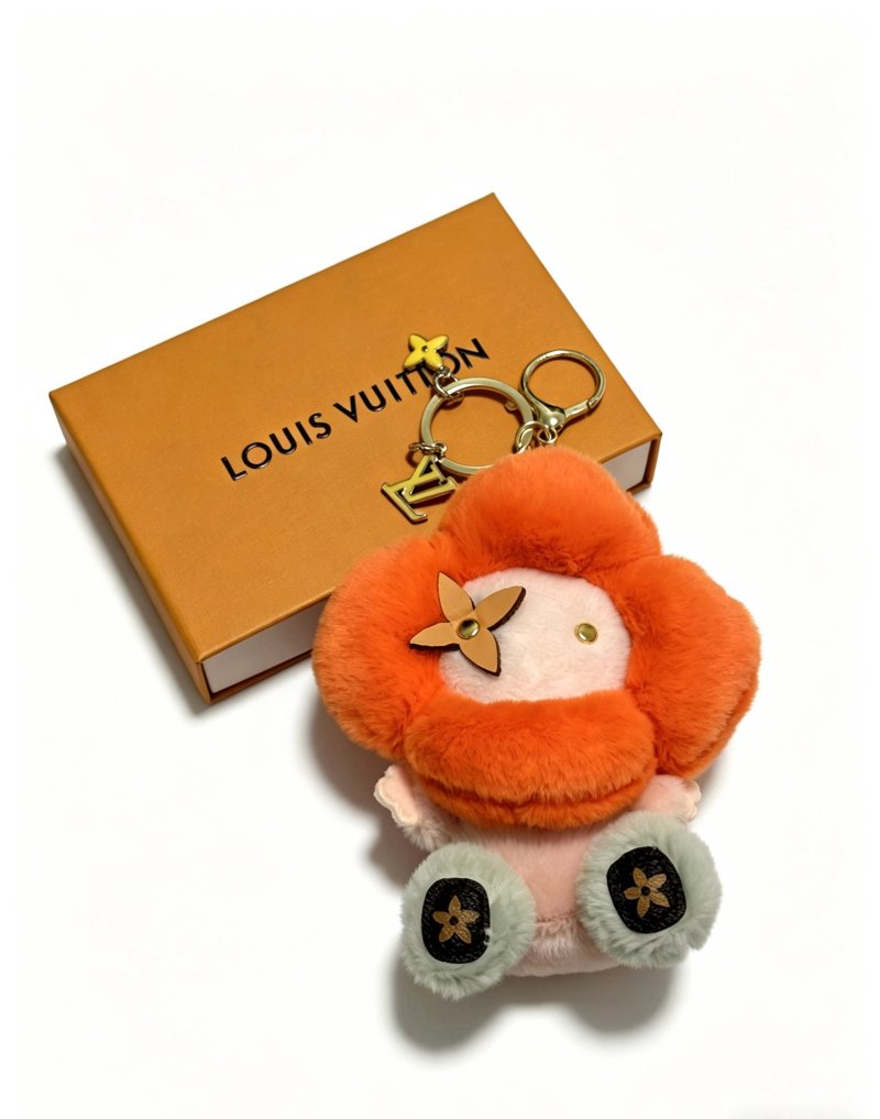 Louis Vuitton Angry Forest Plush Keychain Charm - Orange