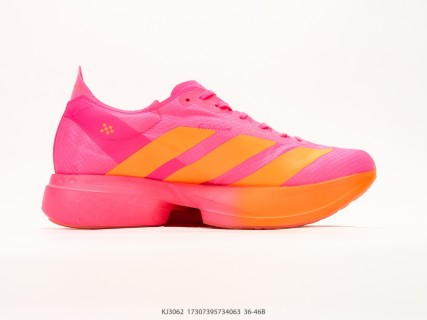 Adidas Adizero Adios Pro 4 M Flyknit Marathon Running Shoe Pink Yellow view 2