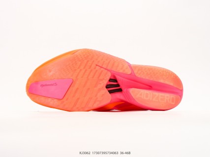 Adidas Adizero Adios Pro 4 M Flyknit Marathon Running Shoe Pink Yellow view 4