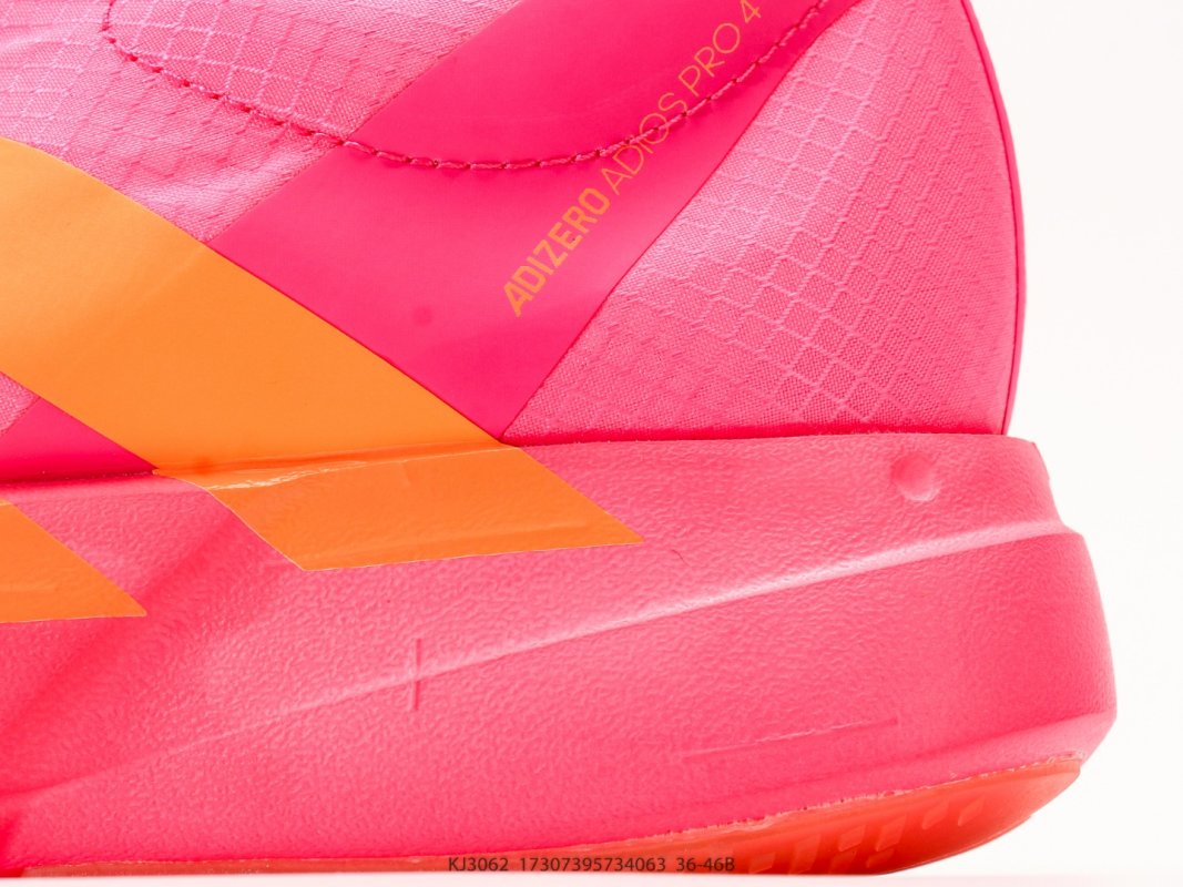 Adidas Adizero Adios Pro 4 M Flyknit Marathon Running Shoe Pink Yellow view