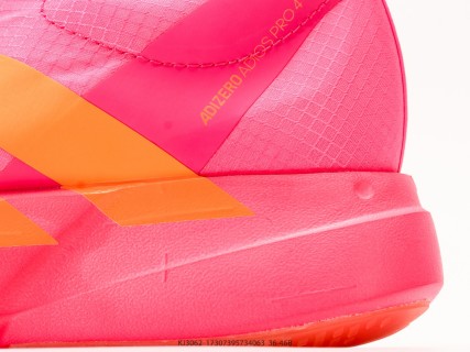 Adidas Adizero Adios Pro 4 M Flyknit Marathon Running Shoe Pink Yellow view 7