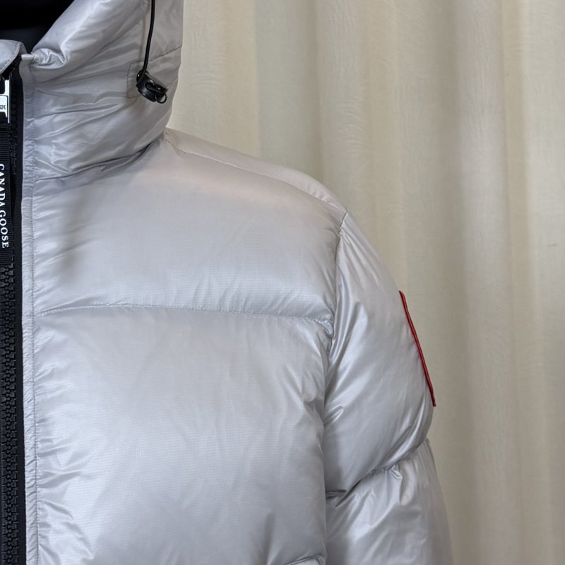 Canada Goose Puffer Parka Grey White Red Label UA Replica view