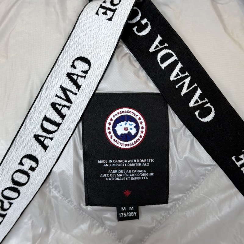 Canada Goose Puffer Parka Grey White Red Label UA Replica view