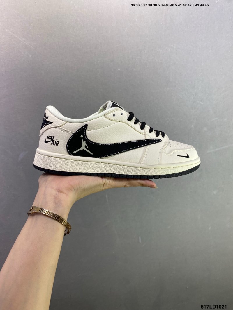 Jordan Air Jordan 1 Low White Black Custom Colorway Replica view
