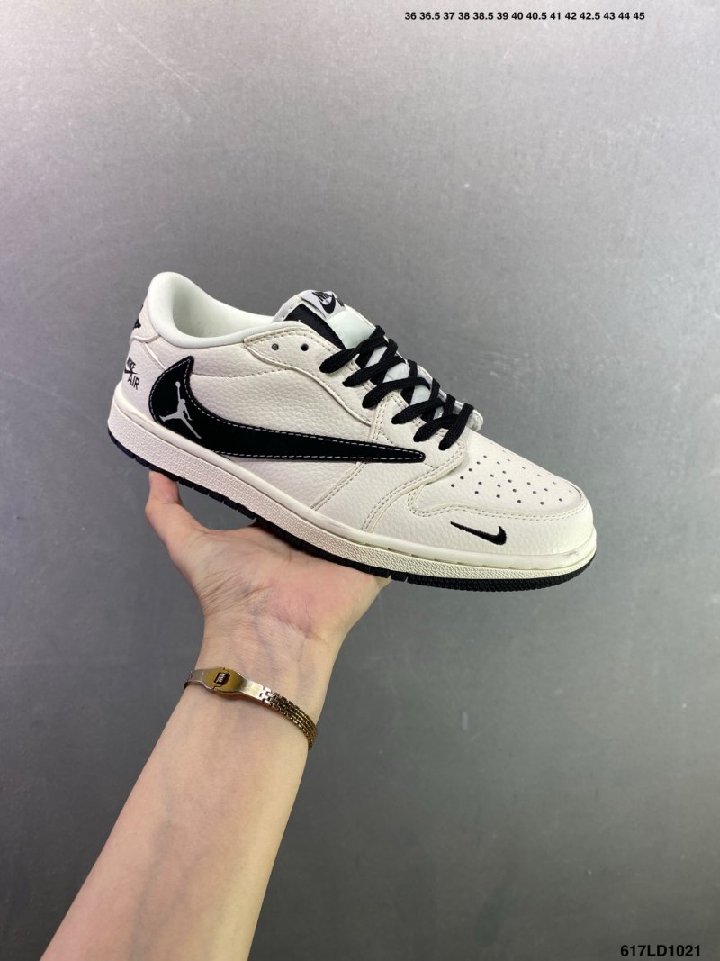 Jordan Air Jordan 1 Low White Black Custom Colorway Replica view