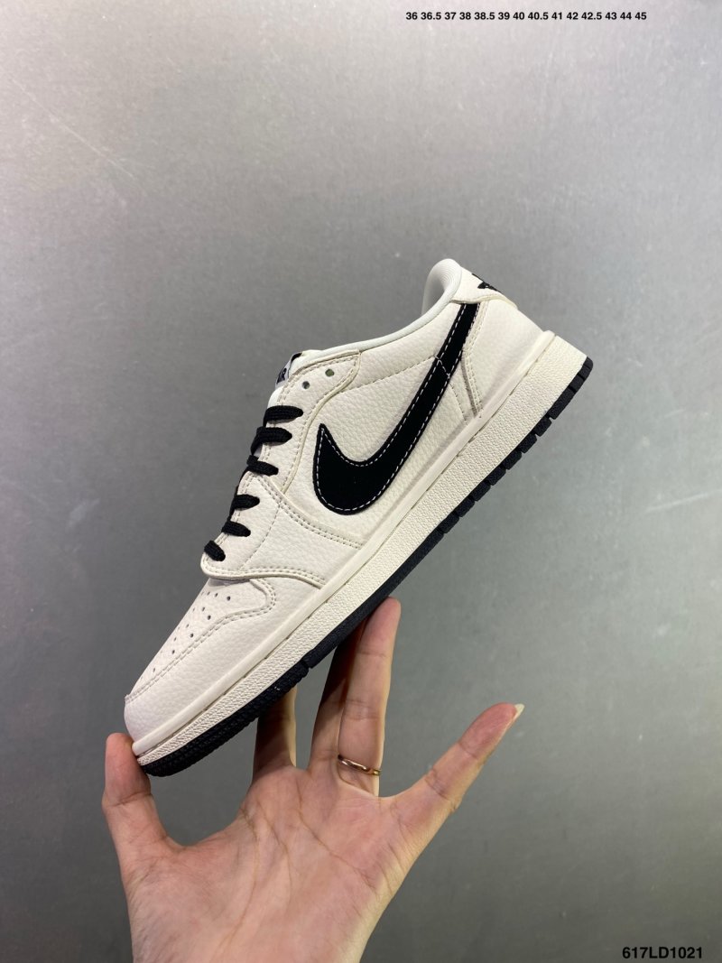 Jordan Air Jordan 1 Low White Black Custom Colorway Replica view