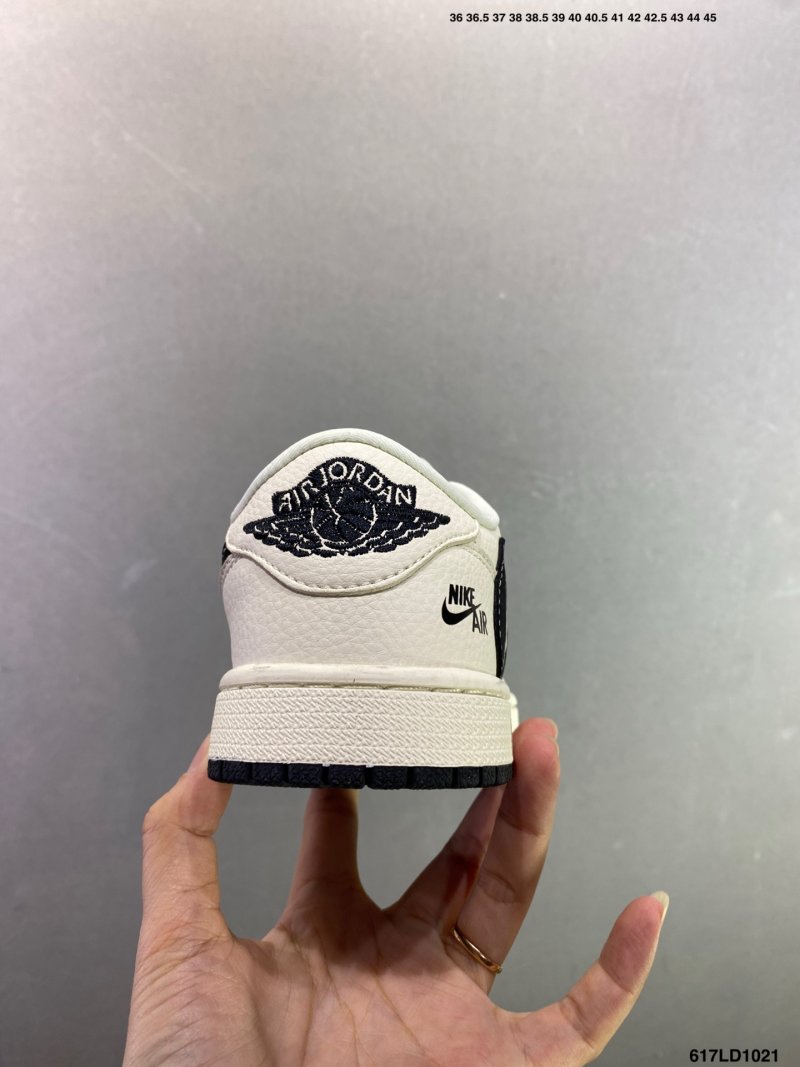 Jordan Air Jordan 1 Low White Black Custom Colorway Replica view