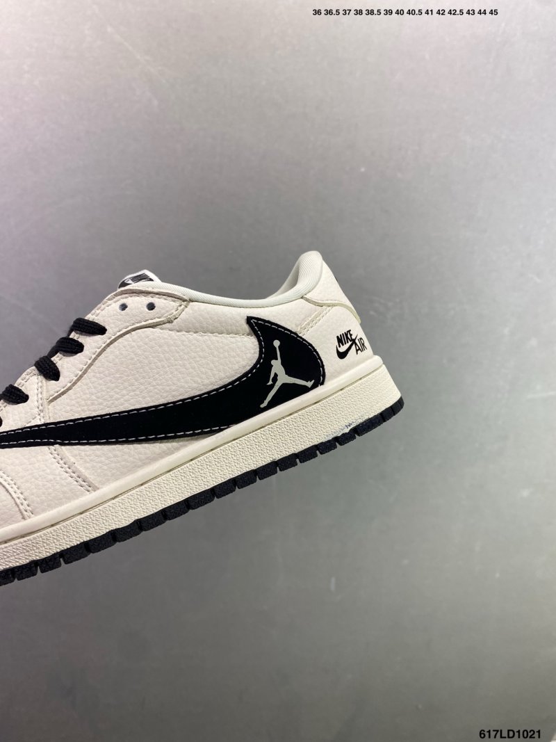 Jordan Air Jordan 1 Low White Black Custom Colorway Replica view