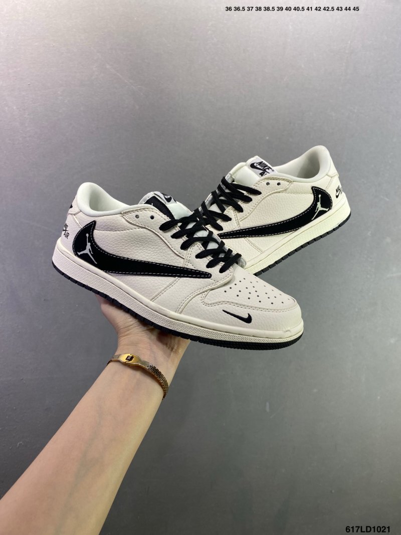 Jordan Air Jordan 1 Low White Black Custom Colorway Replica view