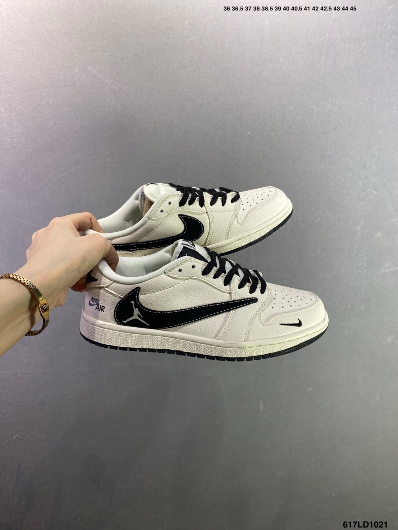 Jordan Air Jordan 1 Low White Black Custom Colorway Replica view