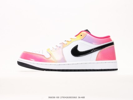 Air Jordan 1 Low Pink Yellow White Black