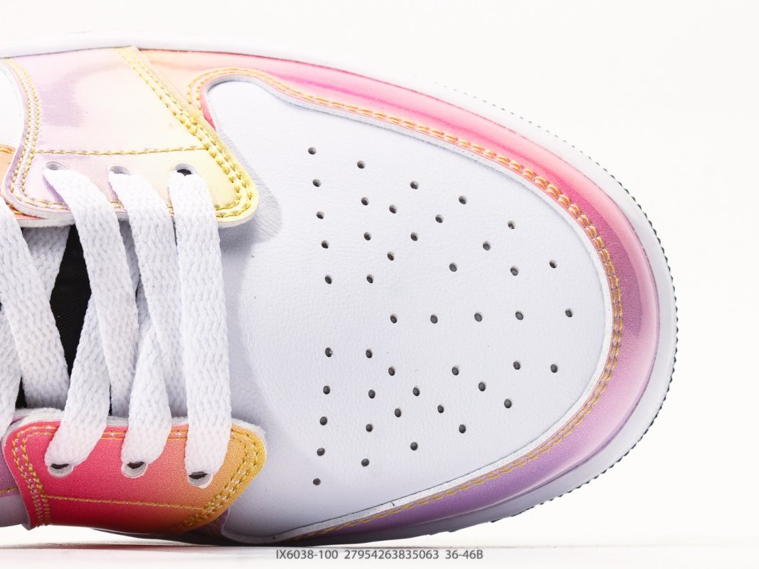 Air Jordan 1 Low Pink Yellow White Black view