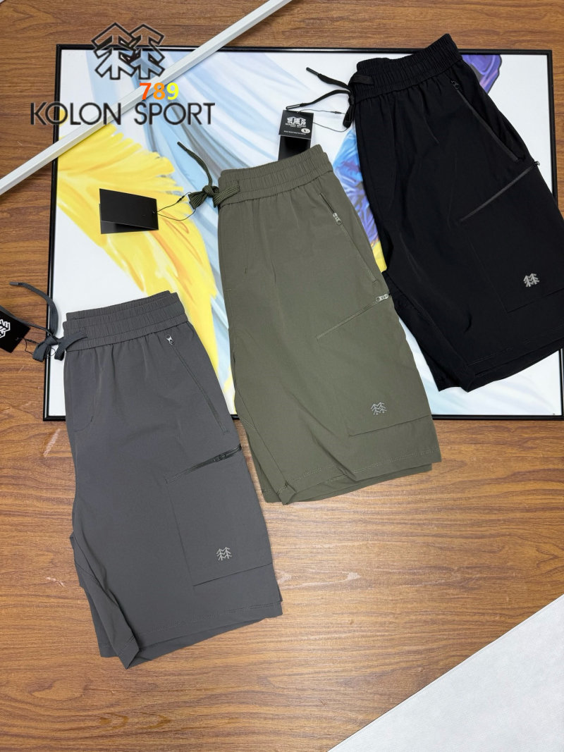 Kolon Sport Three-Pocket Outdoor Shorts - Olive Green view