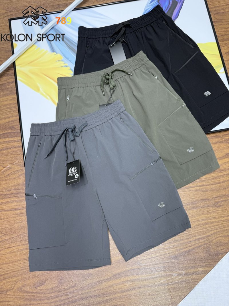 Kolon Sport Three-Pocket Outdoor Shorts - Olive Green view