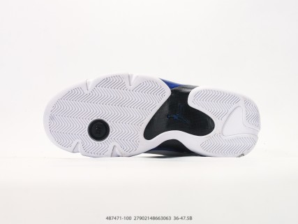 Jordan Air Jordan 14 Retro White Royal Blue view 4
