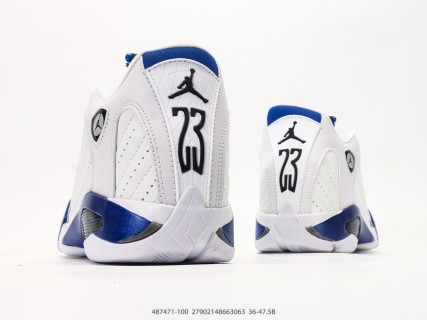 Jordan Air Jordan 14 Retro White Royal Blue view 6
