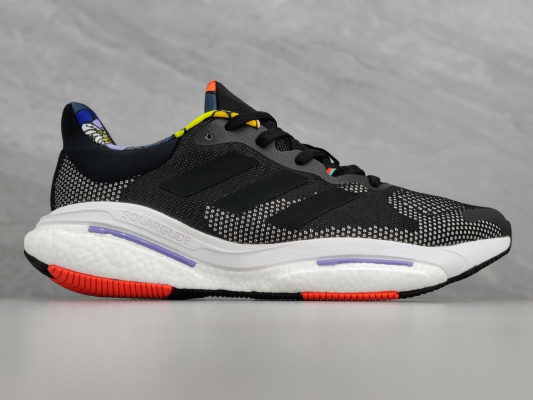 Adidas Solar Glide 5 Boost Black White Red Yellow Blue view