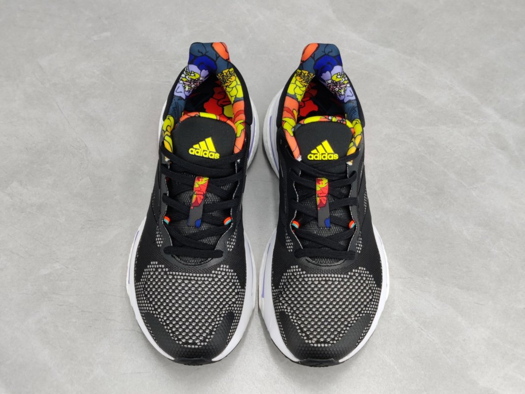 Adidas Solar Glide 5 Boost Black White Red Yellow Blue view