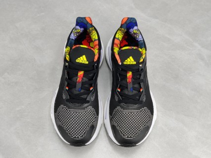 Adidas Solar Glide 5 Boost Black White Red Yellow Blue view 5